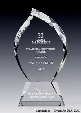 crystal plaque CB0019